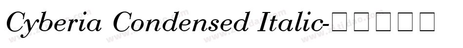 Cyberia Condensed Italic字体转换